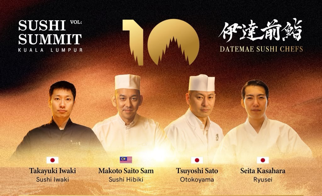 Read more about the article Sushi Summit Marks Its 10th Edition with the Malaysian Debut of Miyagi’s DATEMAE SUSHI Chefs